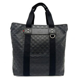 Gucci GUCCI Men's Tote Bag, Guccissima Sherry Line, 268175, Leather, Black, W...